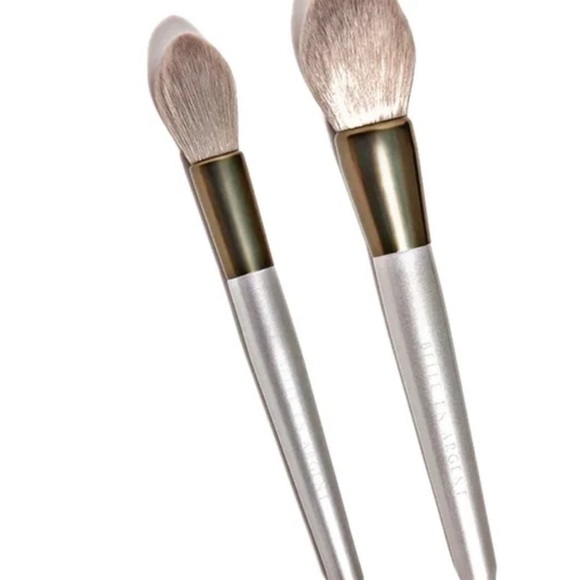 Belle En Argent | Bronze & Buff Brush Duo Apply Powder Bronzer Blush Highlighter - Picture 2 of 2